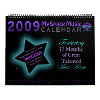 Mural CALENDRIER de MUSIQUE de MMC 2009 MYSPACE - avant