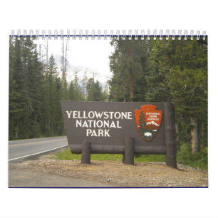 Mural Calendrier de parc national de Yellowstone