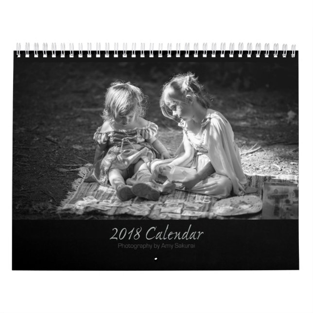 Mural Calendrier de photo du monochrome d'Amy 2018 (Protection)