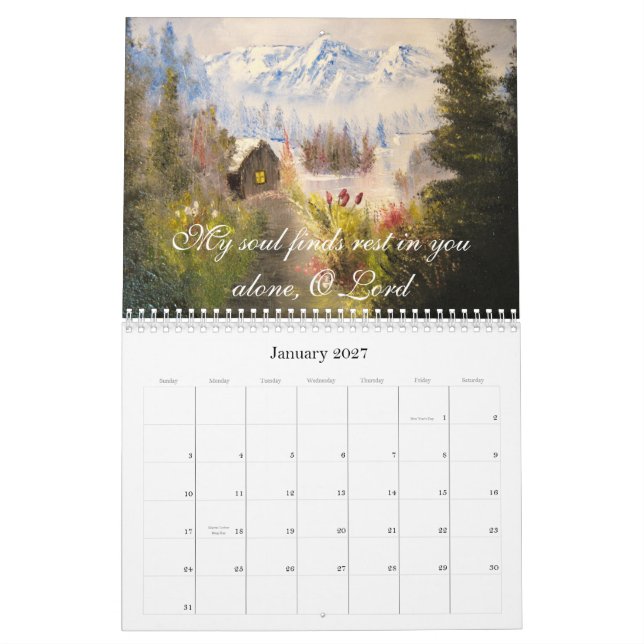 Mural Calendrier de prière - customisé (Jan 2027)