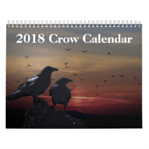 Mural Calendrier de Raven de 2018 corneilles
