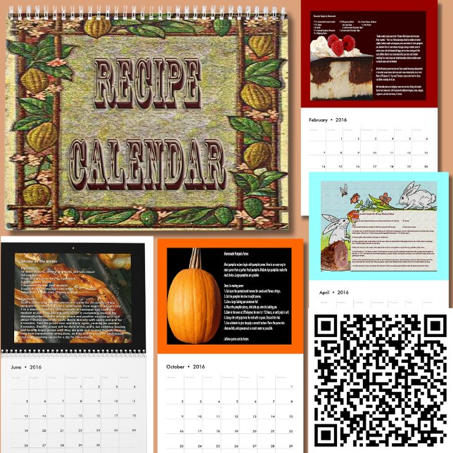 Mural Calendrier de recette 20XX (Home Cooking Recipe Lover Kitchen 20XX Calendar)