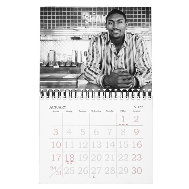 Mural Calendrier de Ron Artest 2010 (Jan 2027)