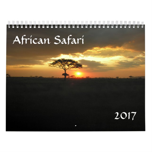 Mural Calendrier de safari de 2017 Africains (Protection)