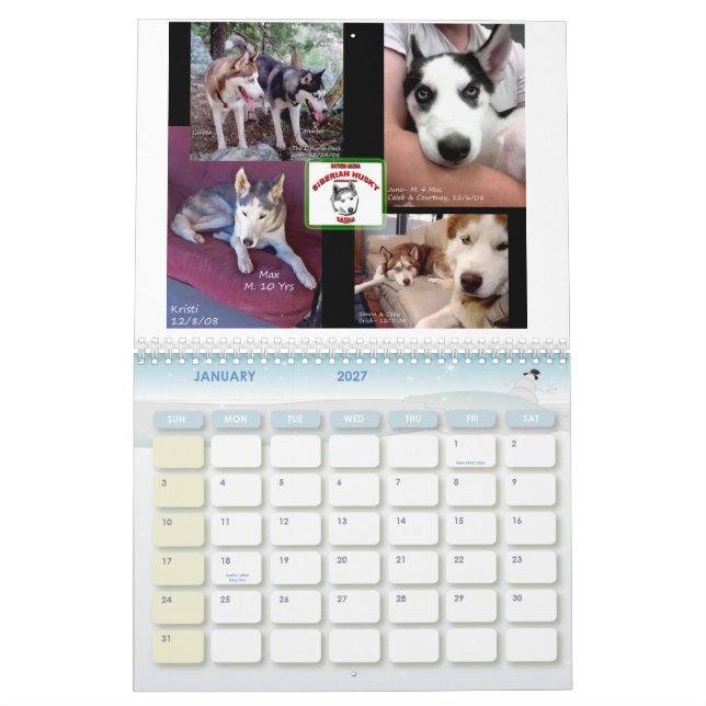 Mural Calendrier de SASHA 2009 (Jan 2027)