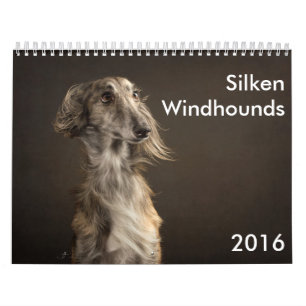 Mural calendrier de soie de 12 2016 Windhounds
