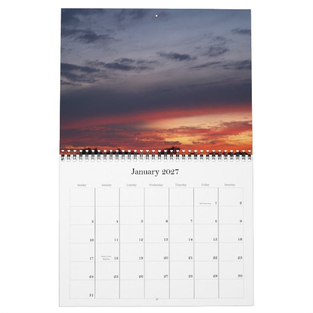 Mural Calendrier de SUNSETS-2011-2012/15 mois (Jan 2027)