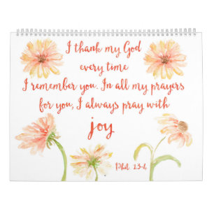 Mural Calendrier de vers de bible