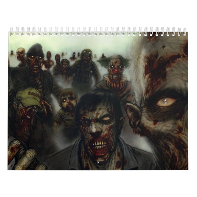 Mural Calendrier de zombis de Halloween (Protection)