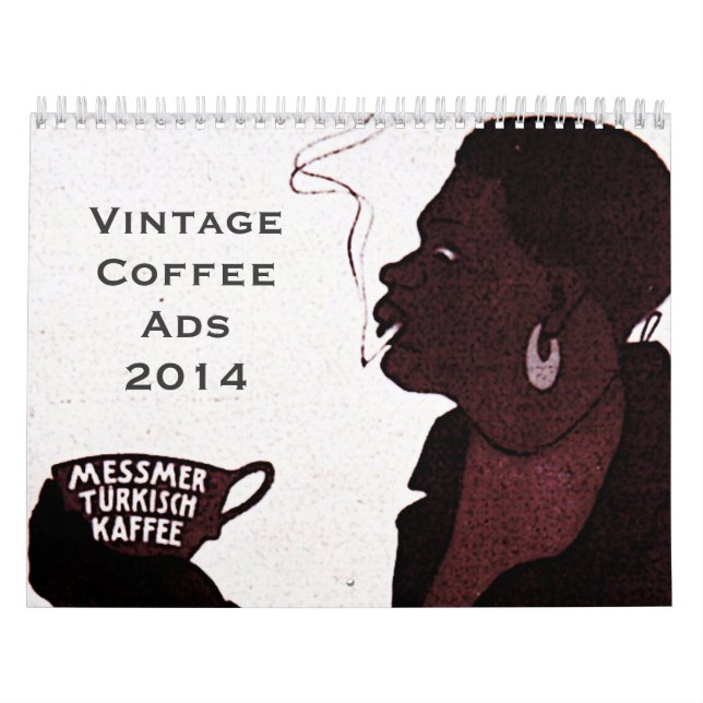 Mural Calendrier des annonces café vintage (Protection)