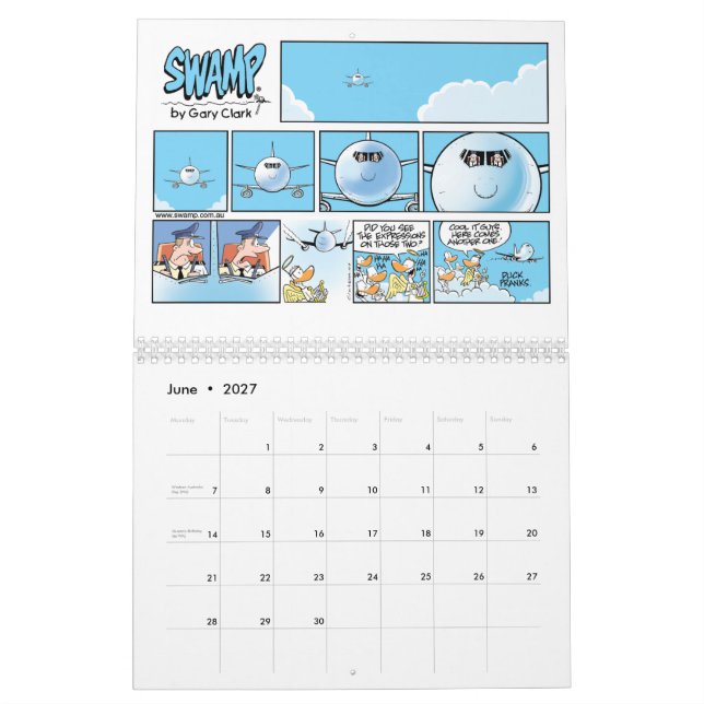 Mural Calendrier des bandes dessinées d'Humour de l'avia (Jun 2027)