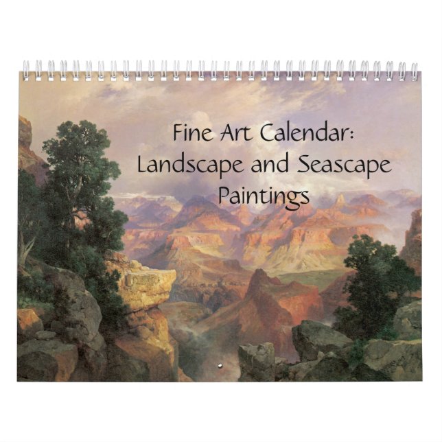 Mural Calendrier des beaux-arts Paysages et paysage mari (Protection)
