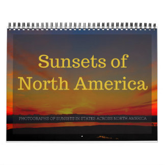 Mural Calendrier Des Couchers De Soleil De L'Amérique Du