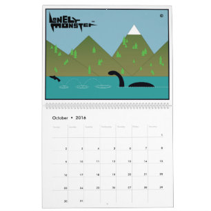 Mural Calendrier des dessins animés Monster (deux pages