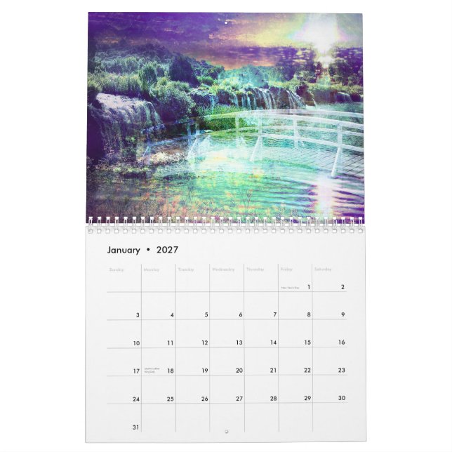 Mural Calendrier des expressions 2015 d'Éden (Jan 2027)