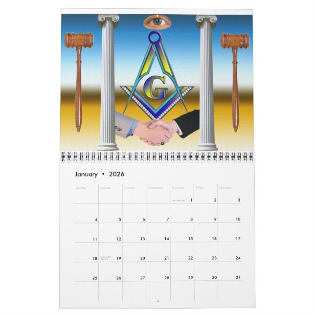 Mural Calendrier des freemasons (Jan 2026)