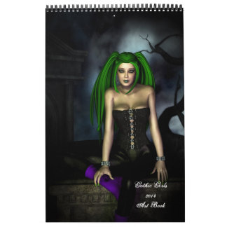 Mural Calendrier des livres d'art pour filles gothiques