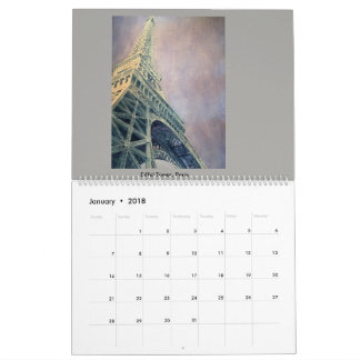 Mural Calendrier des peintures d'aquarelle par Steven