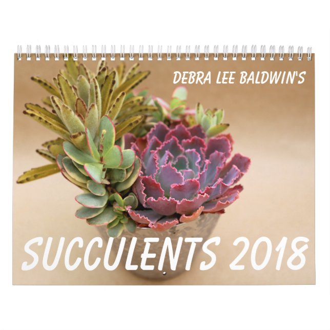 Mural Calendrier des Succulents 2018 par Debra Lee (Protection)
