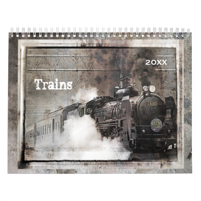 Mural Calendrier des trains vintages 2021 (Protection)