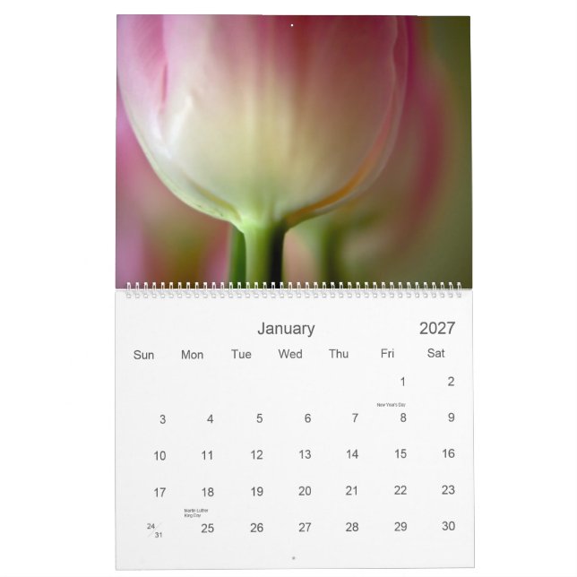 Mural Calendrier des tulipes 2010 (Jan 2027)