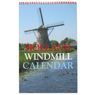Mural Calendrier des Windmills de Hollande