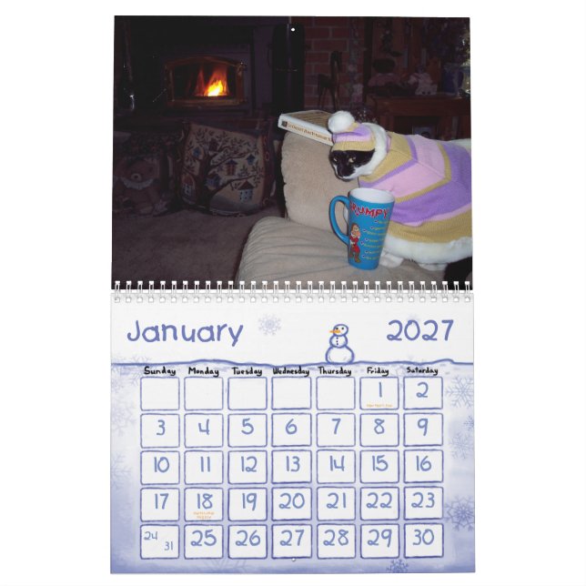 MURAL CALENDRIER D'HUMOUR DE CAT (Jan 2027)