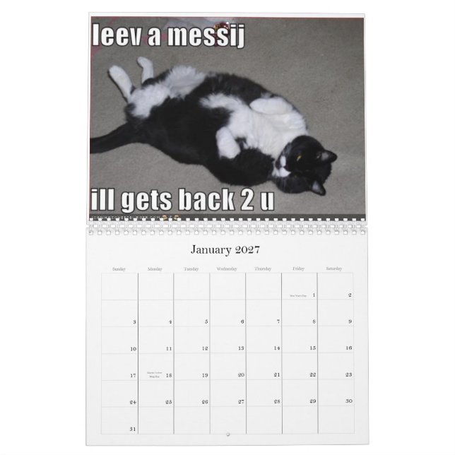 Mural calendrier d'icanhascheezburger (Jan 2027)