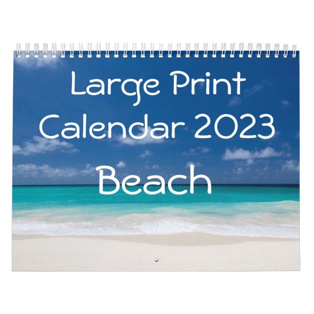 Mural Calendrier d'impression 2023 - Plage (Protection)