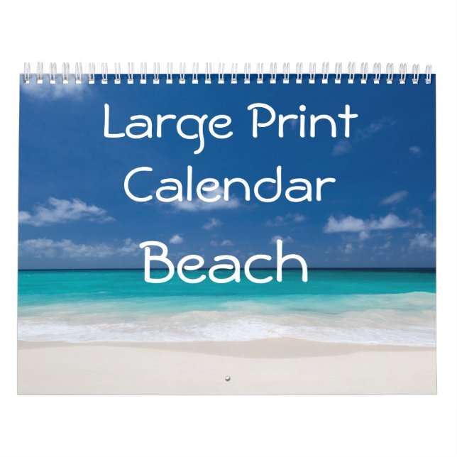 Mural Calendrier d'impression volumineuse - Plage (Protection)