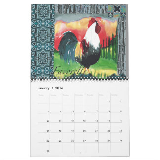 Mural Calendrier du coq 2016