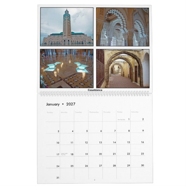 Mural Calendrier du Maroc (Jan 2027)