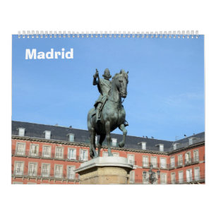 Mural Calendrier du mur de Madrid 12 mois