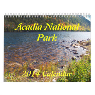 Mural Calendrier du parc national 2014 d'Acadia