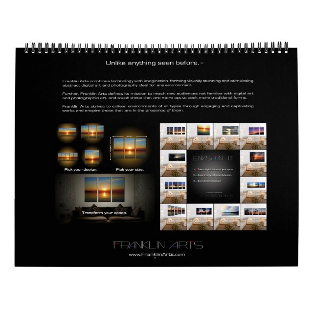 Mural Calendrier du paysage 2017 et du paysage marin - (Dos)