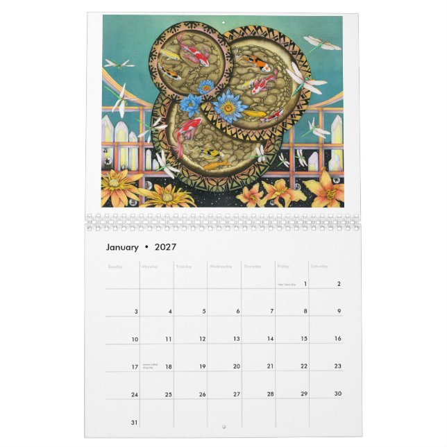 Mural Calendrier du saule B Norris 2015 (Jan 2027)