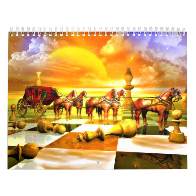 Mural Calendrier Extraordinaire des échecs (Protection)