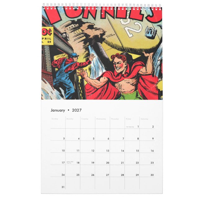 Mural Calendrier extraordinaire des héros 2011 d'âge (Jan 2027)
