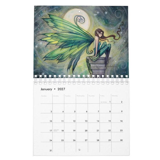 Mural Calendrier Fée 2016 par Molly Harrison Fantasy Art (Jan 2027)