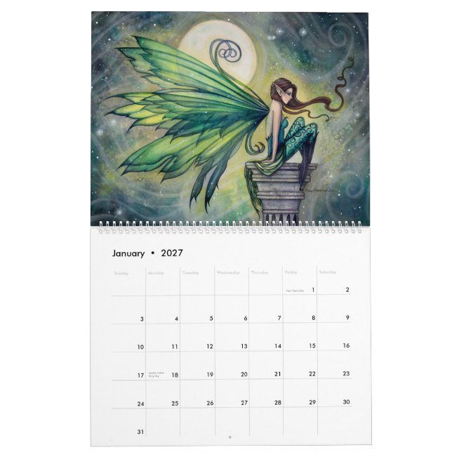 Mural Calendrier Fée 2016 par Molly Harrison Fantasy Art (Jan 2027)