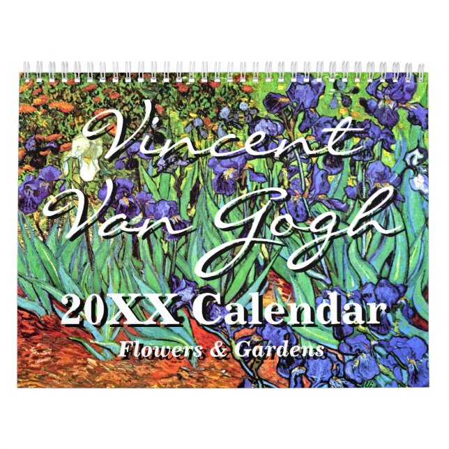 Mural Calendrier Fleurs & Jardins de Vincent Van Gogh (Protection)