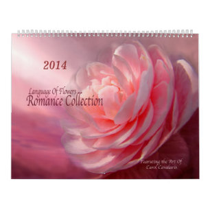 Mural Calendrier floral 2014 d'art de collection Romance