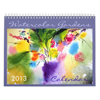 Mural Calendrier floral de l'aquarelle 2013