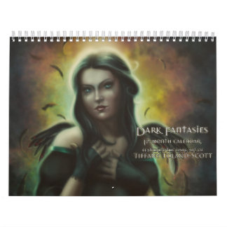 Mural Calendrier foncé d'imaginaire du royaume de