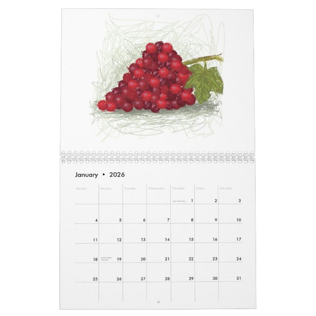 Mural calendrier I de 2013 fruits (Jan 2026)