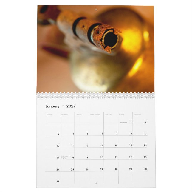 Mural Calendrier imprimé par coutume d'outils de (Jan 2027)
