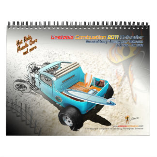 Mural Calendrier instable de hot rod de la combustion
