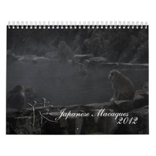 Mural Calendrier japonais de Macaques