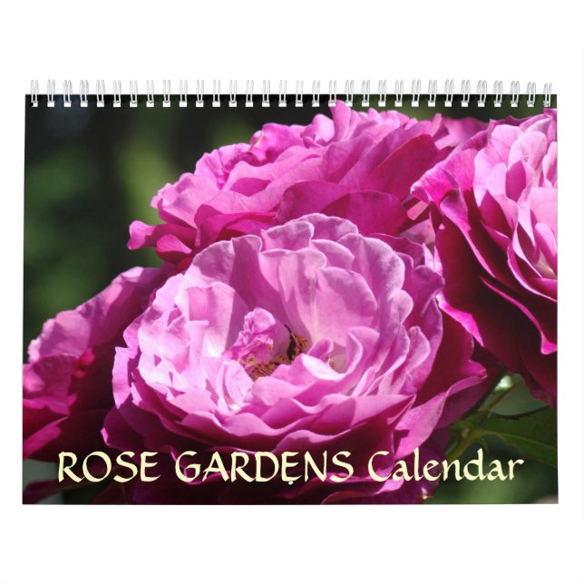Mural Calendrier JARDIN DE ROSES  Roses Fleurs Cadeaux (Protection)