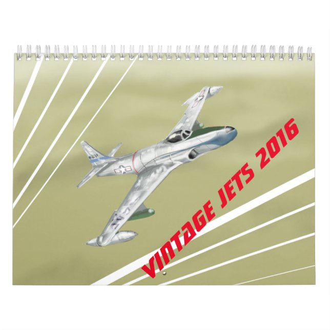 Mural Calendrier Jets Vintages 2016 (Protection)